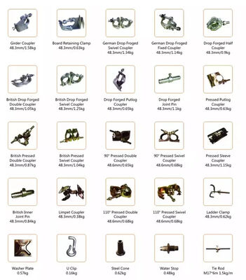 Heavy Duty Construction Scaffolding Coupler With Drop Forged Couplers