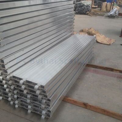 Construction 6061 Andamio Aluminum 240mm Scaffolding Board Metal Hook Plank