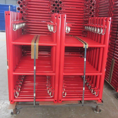 Blue Powder Coated Q355 Steel Ladder Frame Scaffolding Easy Installation and Dismantling for Heavy-Duty Construction